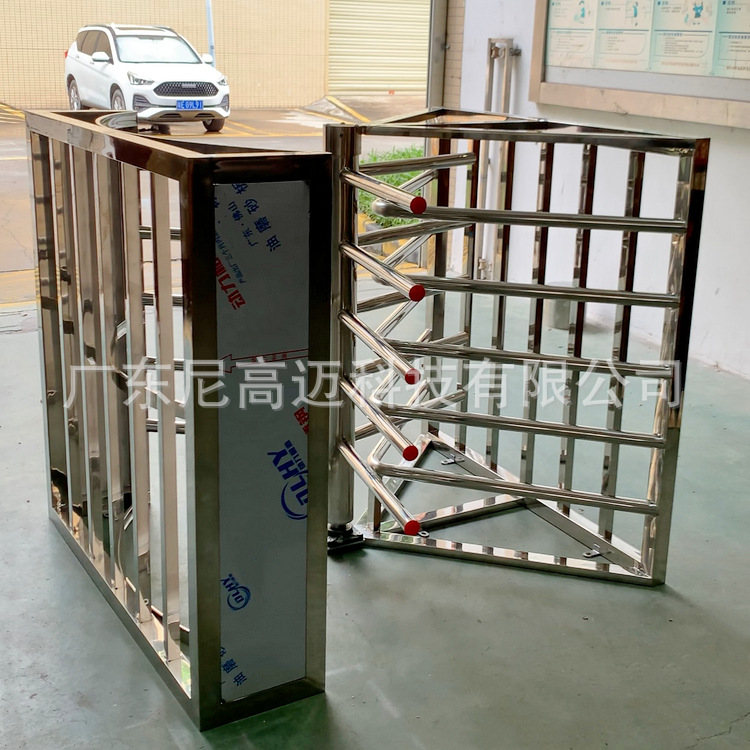 不锈钢手动闸机单向疏散通道旋转门单机芯半高单象滚动闸机矩形门