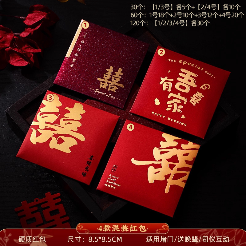 2025新款高档结婚红包专用百元小号高级感接亲堵门男方通用款批发|undefined