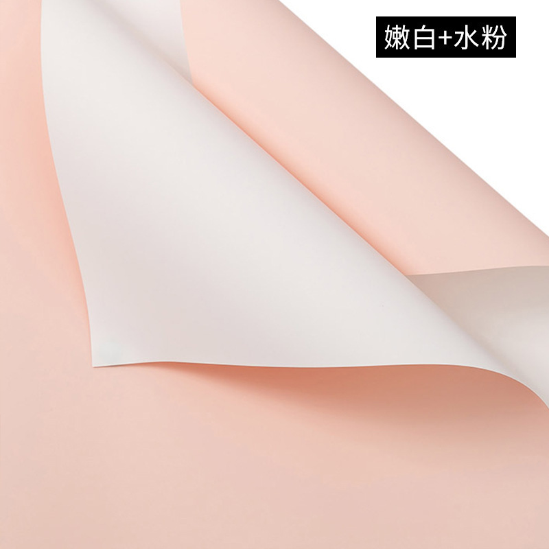 Color puro Papel Ouya Papel de envolver de flores Papel de envolver de flores Cesta de flores de apertura Regalo Flor de rosa Material floral Estilo coreano Primer amor image 46