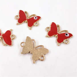合金滴油眼睛蝴蝶配饰配件跨境热销欧美手链项链锁扣饰品diy配件