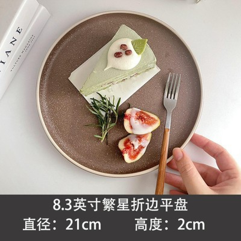 セラミック卸売ディナープレート朝食プレートセラミックウォームウッドハートフォトポーズスタイルホームクリームカラーディッシュプレート|undefined
