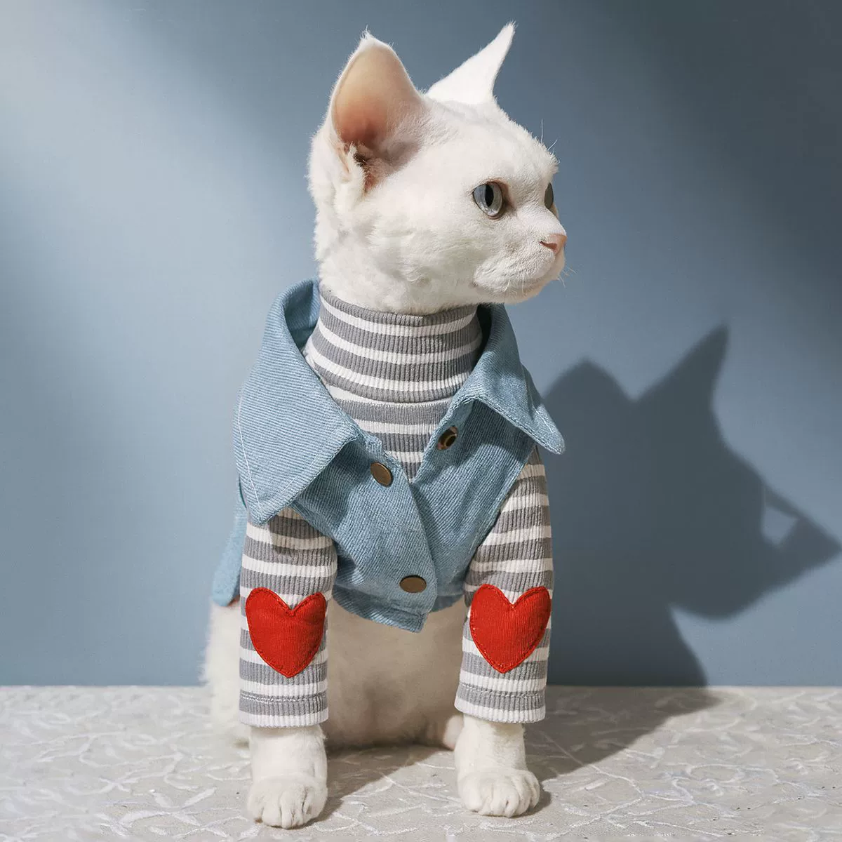 Спот трансграничный взрыв домашних животных щенков кошачьей одежды источник фабрики прямых продаж любви полосатый свитер свитер