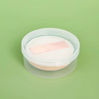 棉花糖气垫粉扑化妆扑美妆蛋收纳盒迷你塑料圆盒透明PP塑料盒子