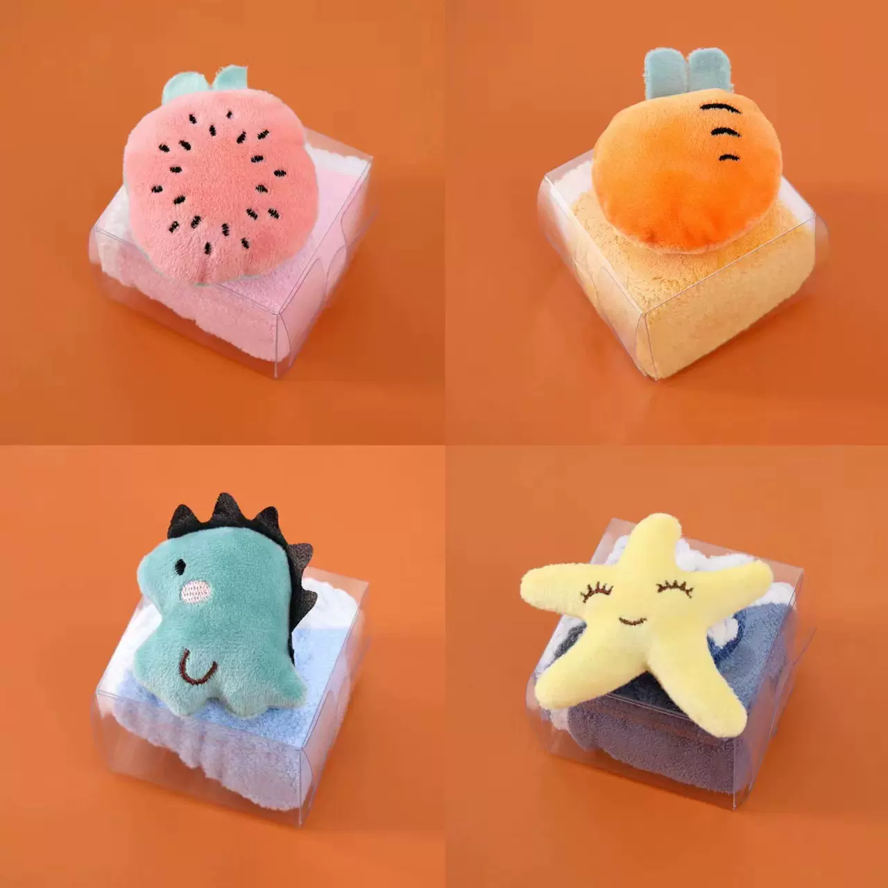 创意珊瑚绒水果动物卡通毛巾伴手礼擦手巾生日活动结婚回礼小礼品