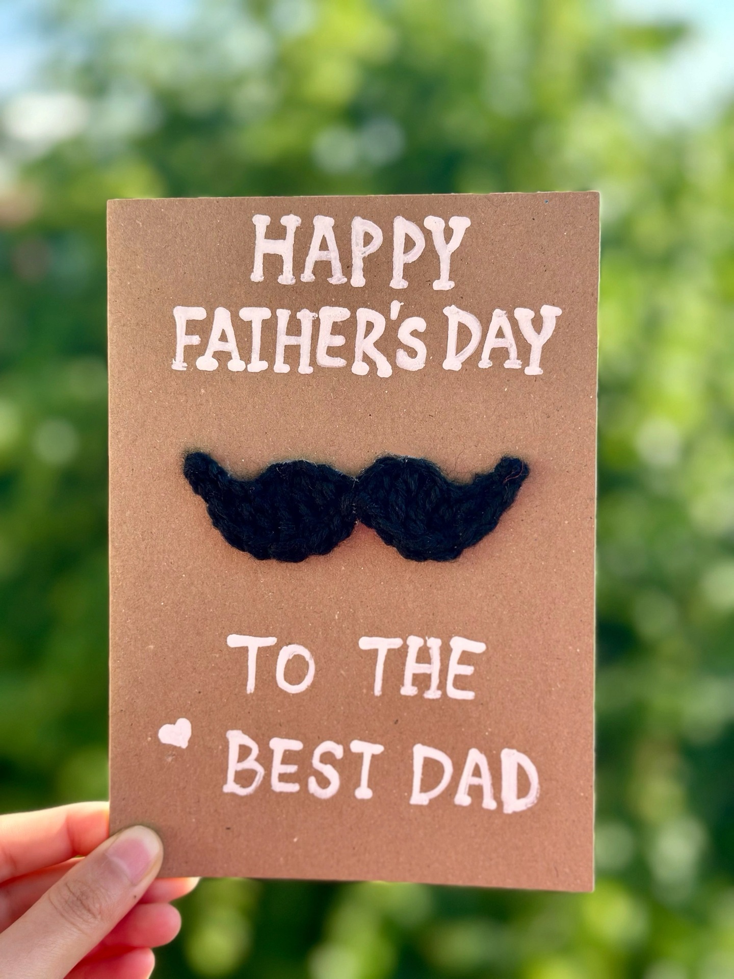 [소재 팩] 아버지의 날 검은 수염 인사말 카드