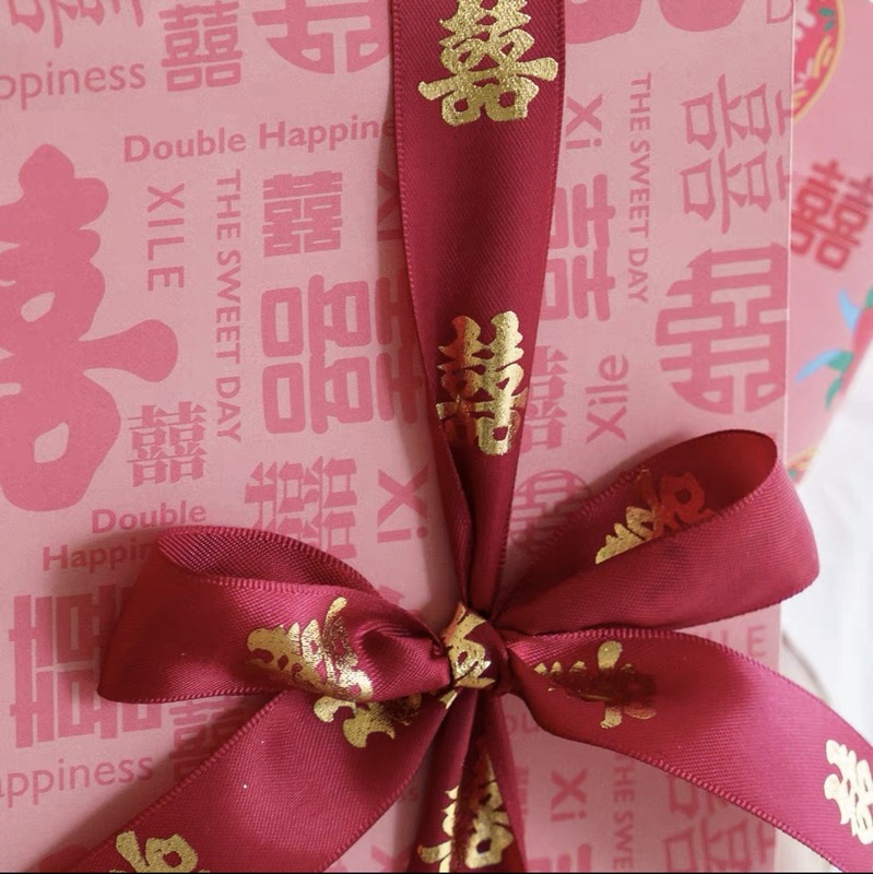 新中国式結婚祝いギフトボックス包装紙結婚祝い赤い飾り紙婚約お返しDIY手作りギフト紙|undefined