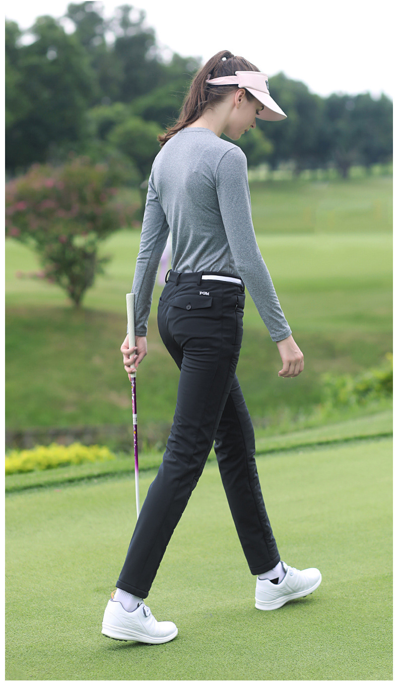 Quần chơi golf nữ chần bông dày dáng thể thao — KUZ113-Màu đen, KUZ113-màu trắng chi tiết 9