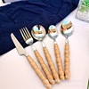 Brand tableware from pearl stainless steel, set, spoon, 4 piece set, Birthday gift