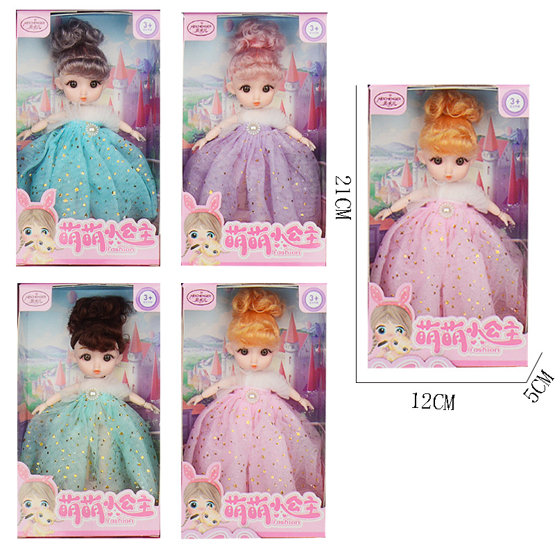Juego de juegos para niñas, regalo de juguete, vestido, traje de muñeca Barbie, juego de caja de regalo de muñeca de princesa femenina para niños