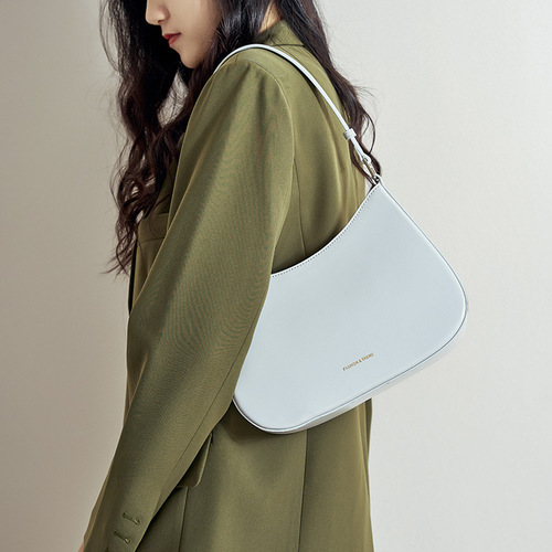 High-end niche design baguette bag genuine leather women's bag  new fashion armpit bag shoulder bag women's tote bag