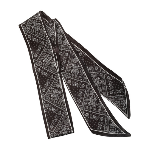 Korean-style long waistnut print belt silk scarf for women, temperament waist tie, neck scarf, bag hair tie, versatile accessories