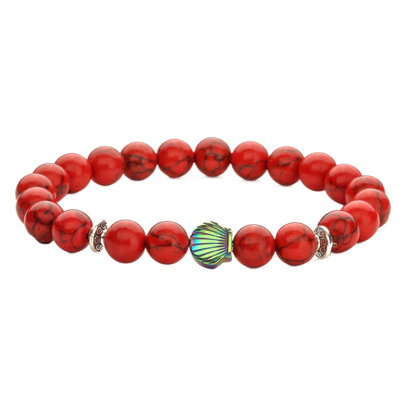 Pulsera de cuentas de ágata de piedra natural simple transfronteriza para hombres y mujeres