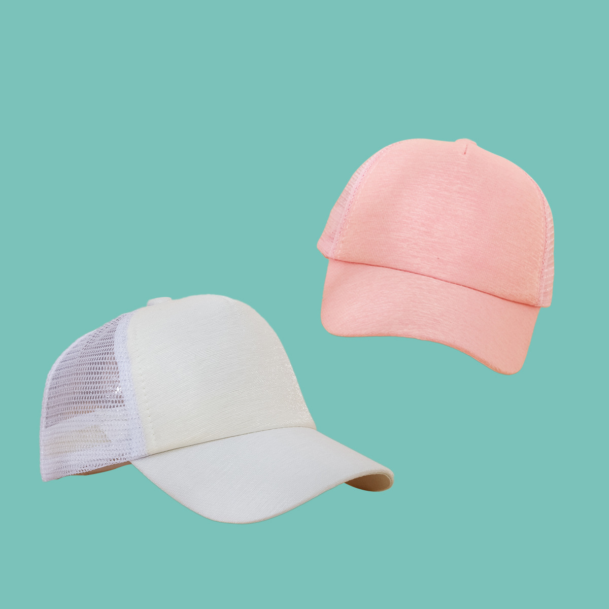 Gorra De Béisbol Con Gorra De Malla Rosa Coreana display picture 10