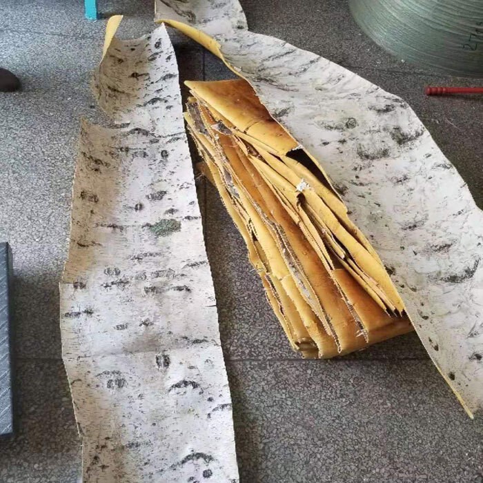 Natural Birch Bark Wrapped Water Pipe Home Decoration Bark DIY Flower Material Craft Raw Material Decoration Bark Wall Sticker