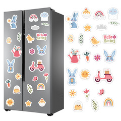 CT323-328跨境復活節日磁性冰箱貼節日家居裝飾卡通磁吸貼車身貼