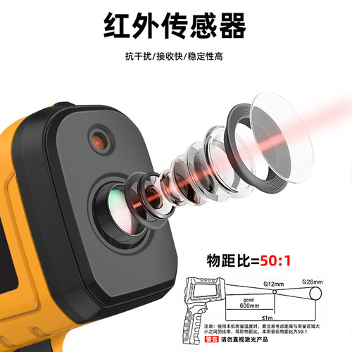 BSIDE Amo H3 High-Temperature Infrared Thermometer Handheld Industrial Thermometer -50 to 1400 Degrees Celsius