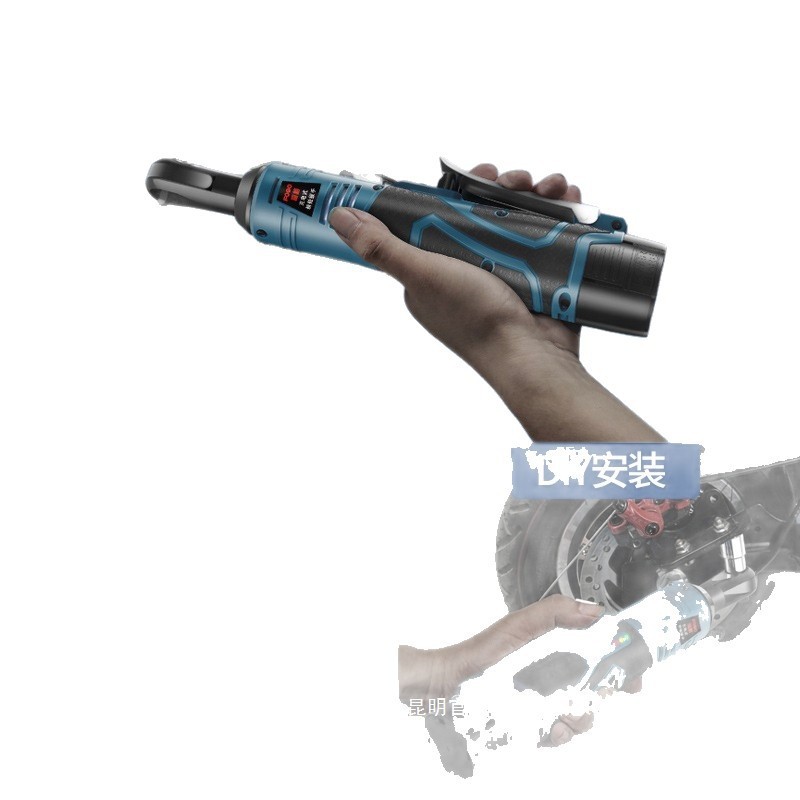 Fuge 90 度直角電動充電ラチェットレンチ 16v 充電レンチリチウム電池ステージトラスツール|undefined