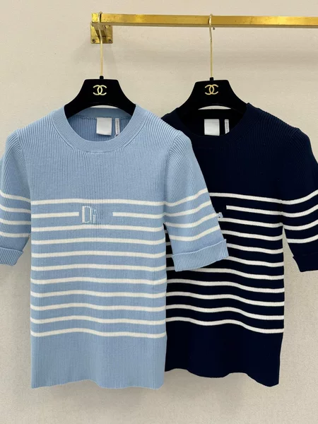 Shenzhen Nanyou Striped Soft Skin-Friendly Knit Short-Sleeve Versatile 2026 Summer Top for Women