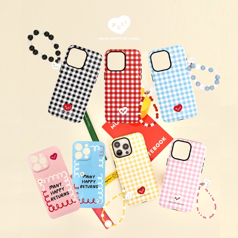 [Seven Days a Week] Pulipulipuli Korean Film Two-In-One Couple Niche Style Embroidered Phone Case