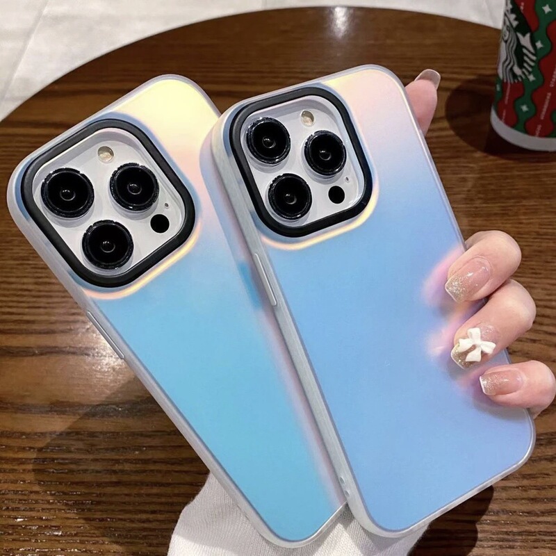 IMD カラーシルバーケース iPhone17pro 携帯電話ケース Apple 13/14 シンプルハードケース 15 つや消し 12/11|undefined