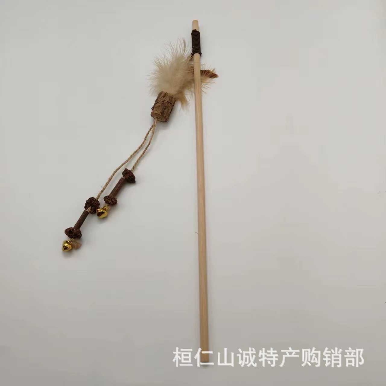휴대용 재미있는 고양이 스틱 Polygonum multiflorum 깃털 골든 벨