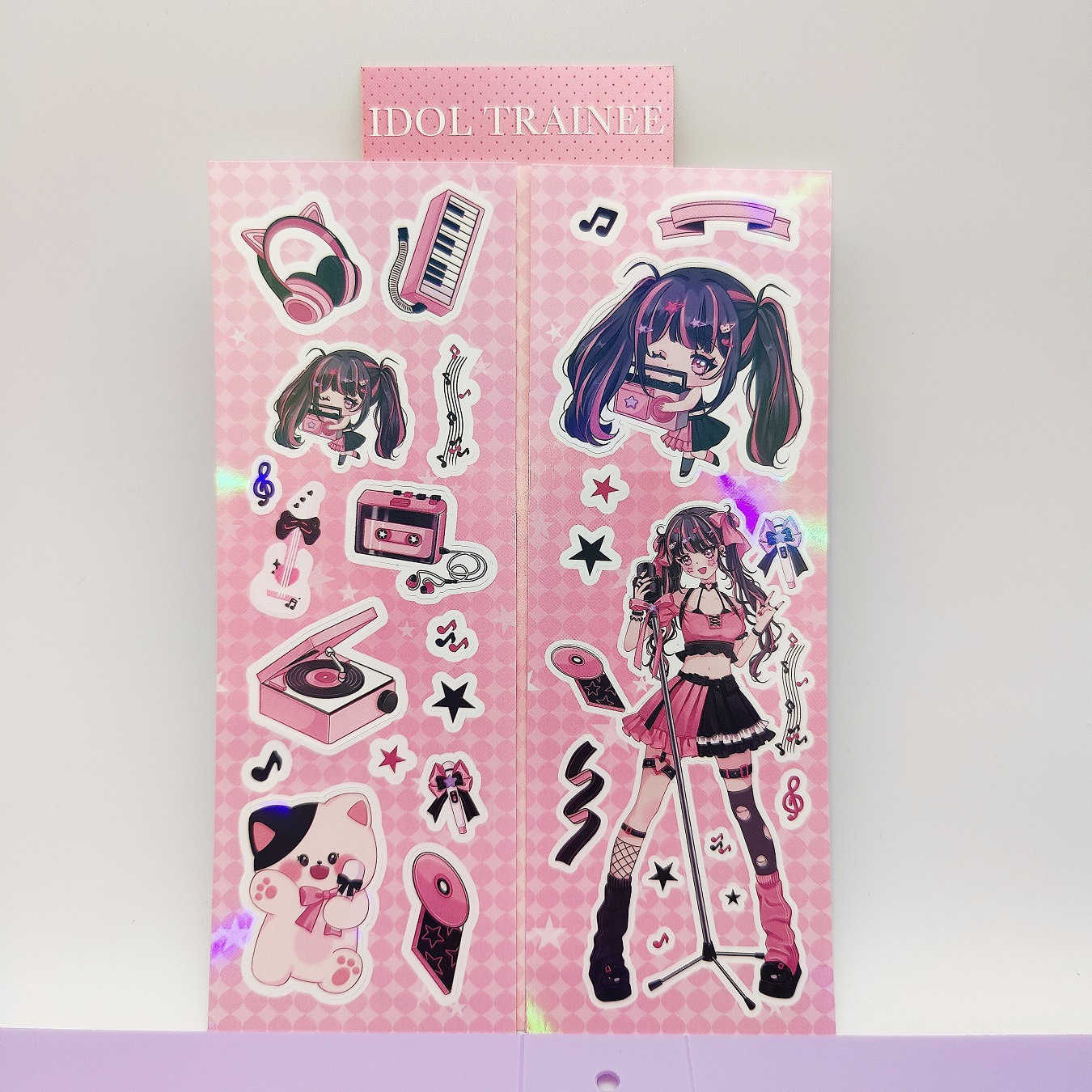 Original Korean Cartoon Goo Card Stickers Wholesale Ins Cartoon Characters Dark Cute Laser Goo Card Small Stickers display picture 3