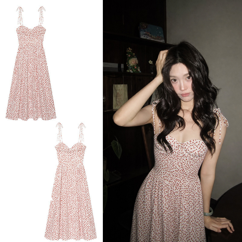 Cross-border bestseller 2026 European and American ins-style elegant fashion women's clothing printed poplin midi dress 3152202 Cross-border bestseller 2026 European and American ins-style elegant fashion women's clothing printed poplin midi dress 3152202