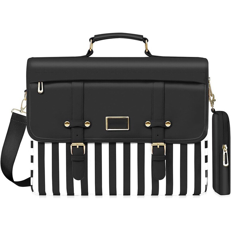PU Flip Double Buckle Portable Shoulder Strap Bag Notebook Tablet Computer Bag Apple Huawei Computer Bag Export Processing