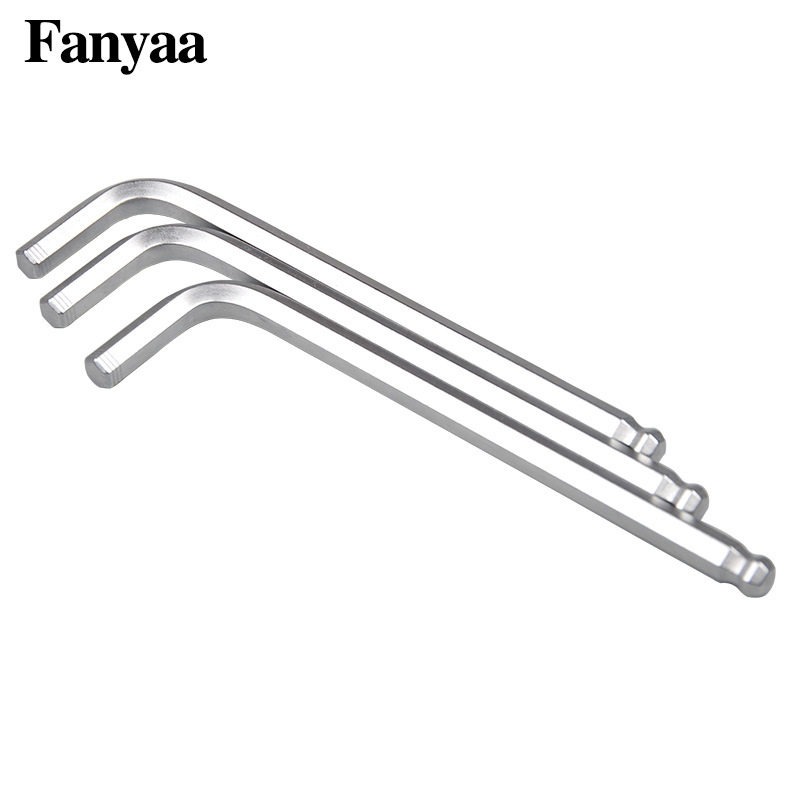 Fanyaa防滑内六角扳手S2钢公制平头球头内六角螺丝刀通用紧固工具