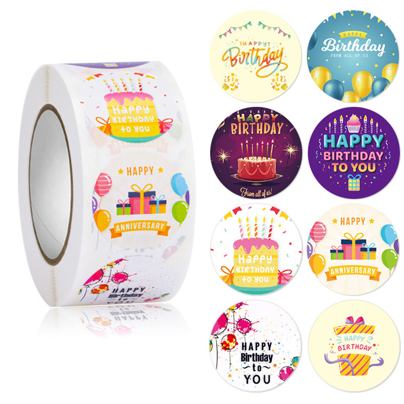 Cartoon Cute Happy Birthday Cake Stickers display picture 3