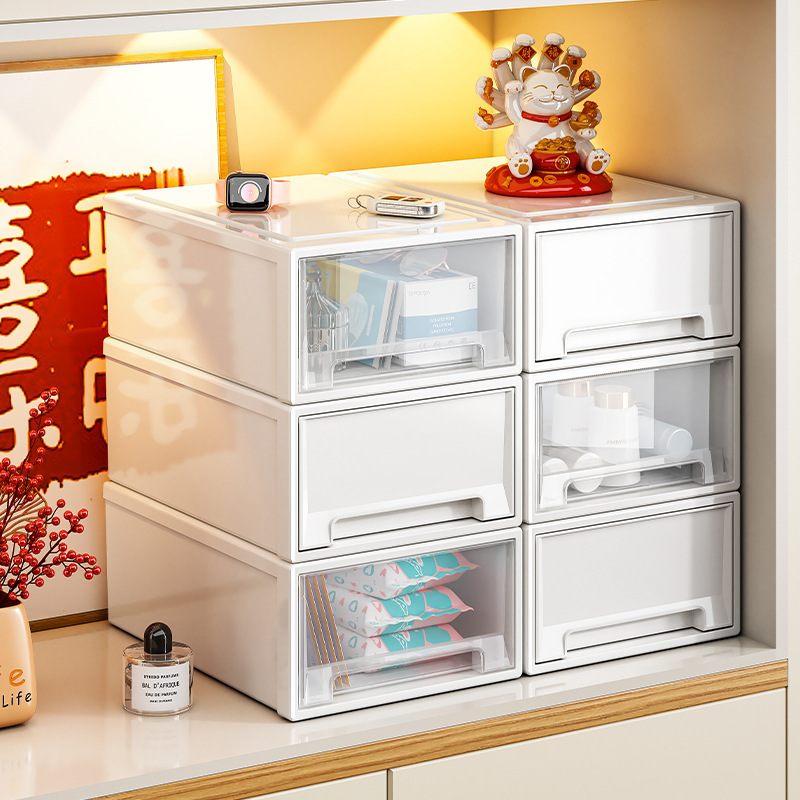 Tidyhome Storage Box Drawer-Type Snack and Miscellaneous Storage Box Entryway Desktop Plastic Storage Box Organizer Cabinet