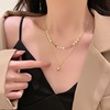 South Korean fashionable goods, spring design necklace, simple and elegant design, trend of season, internet celebrity