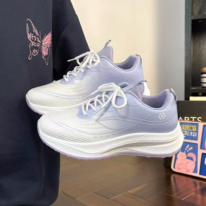 2025 Spring and Summer New Running Shoes for Women, Summer New Professional Running Shoes, Non-Slip Junior High School Students' Physical Test Sports Shoes