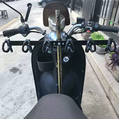 Other Electric Vehicle Accessories | Universal Rider Expansion Meal Delivery - umbrella-pole-fixed-all-black-double-ended-takeout-hook-6-consecutive-styles