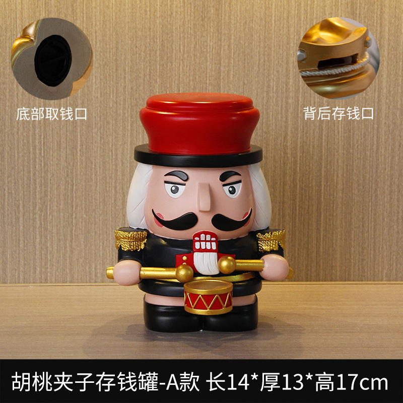 Cascanueces marionetas soldados británicos almacenar dinero extraíble decoración de la habitación de los niños decoración del dormitorio