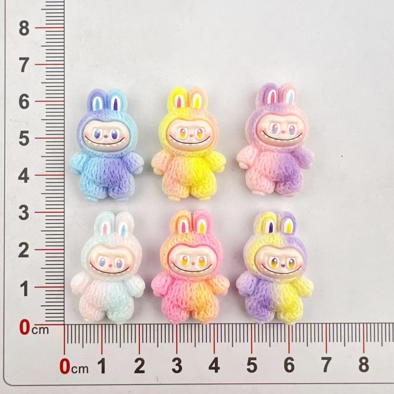 漫画かわいいカラフルな人形樹脂アクセサリー diy 手作り素材携帯電話ケースヘアピン冷蔵庫パッチキーホルダー|undefined