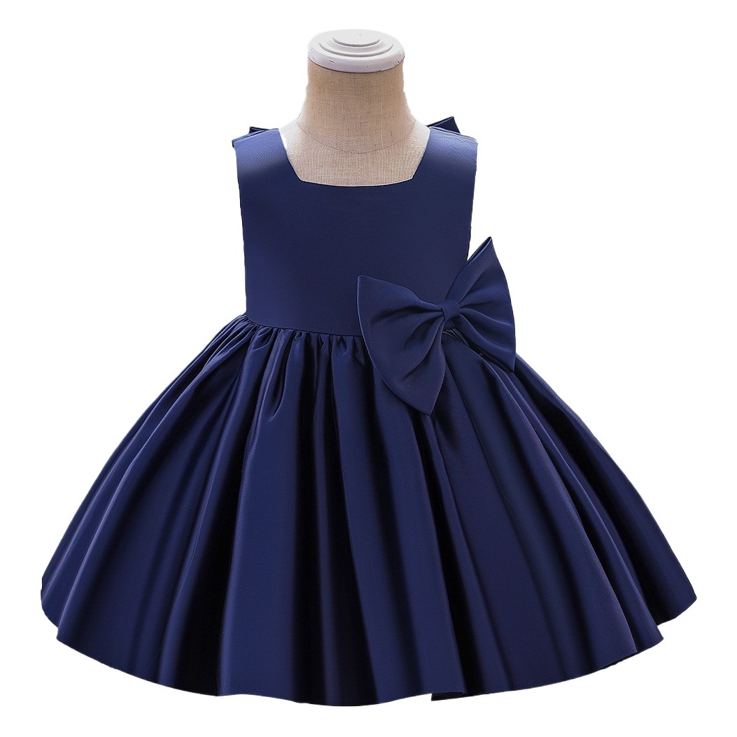 Vestido de satén para bebé de un año, ropa de bebé, vestido infantil, vestido de niña, princesita pequeña