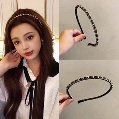 フレンチライトラグジュアリーハイエンドヘアバンドヘアバンドルレディースメタルチェーンシンプル洗顔専用ヘアピンヘアアクセサリー頭飾りアクセサリー