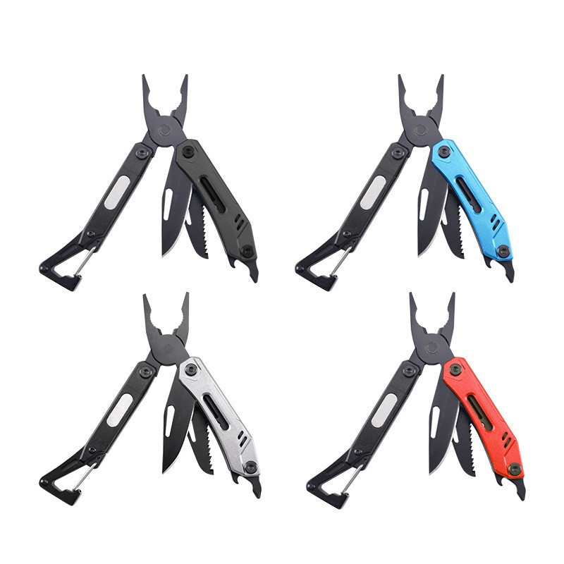 不锈钢小钳子小刀锯子工具组合便携式户外折叠钳微型礼品钳多用途