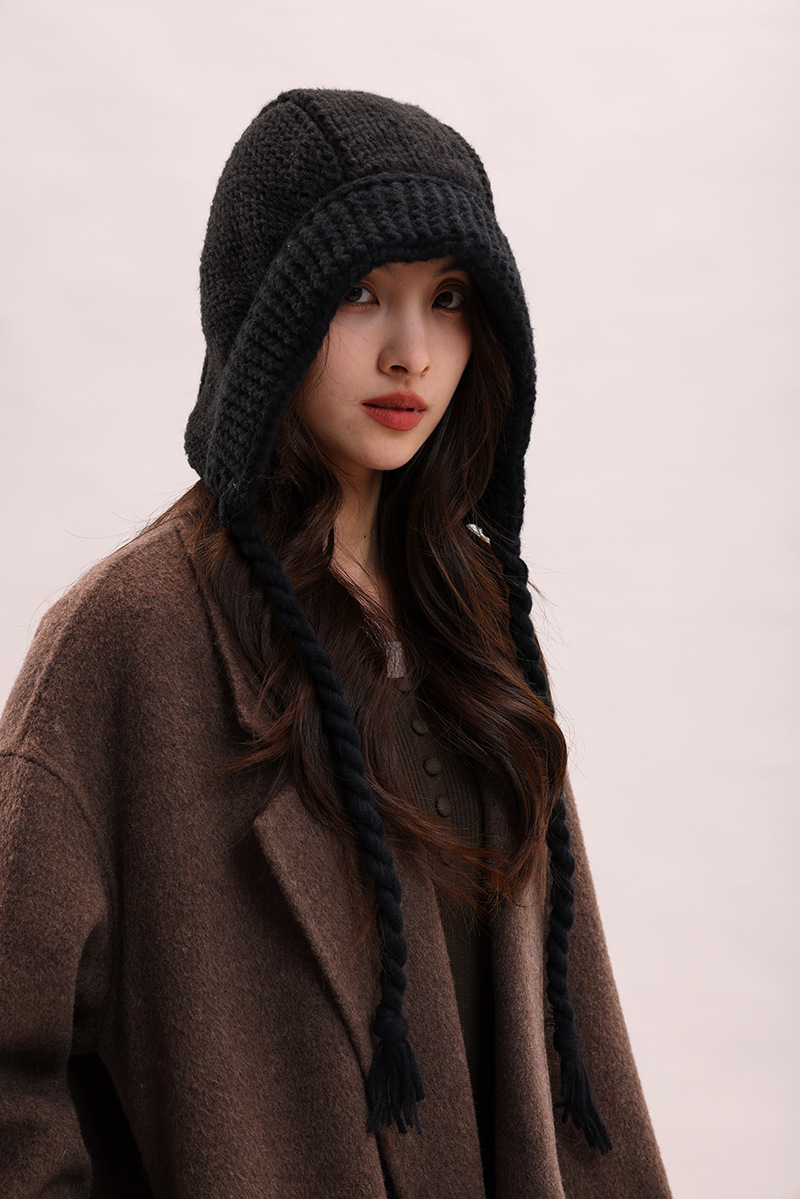 Koreanische version spitze up süße, niedlich, warm und vielseitig Rotkäppchen kinder winter gestrickte garn ohr_voghion.com