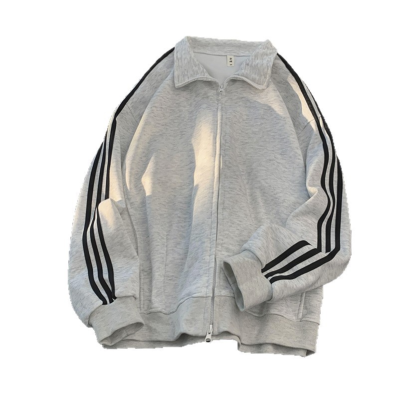 Primavera y otoño chaqueta de ropa deportiva para hombres y mujeres ocio tres barras chaqueta cardigan chaqueta de carrera al aire libre sudadera comercio exterior al por mayor transfronterizo