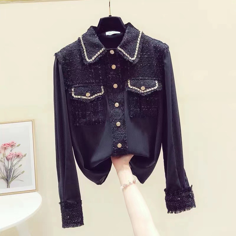 Dame bluse i western stil til forår og efterår_voghion.com