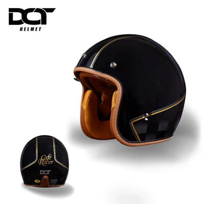 Motosiklet kaskı (dəbilqə) — Hot-Selling Foreign Trade Dot Three-Quarter - mt-5-shimmering-black-coffee-check-m