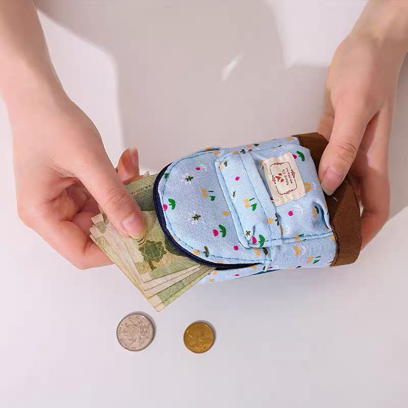 ズック小銭入れ小銭入れお花付きミニバッグかわいいかばん小銭入れ小銭入れ手持ちコインバッグ|undefined