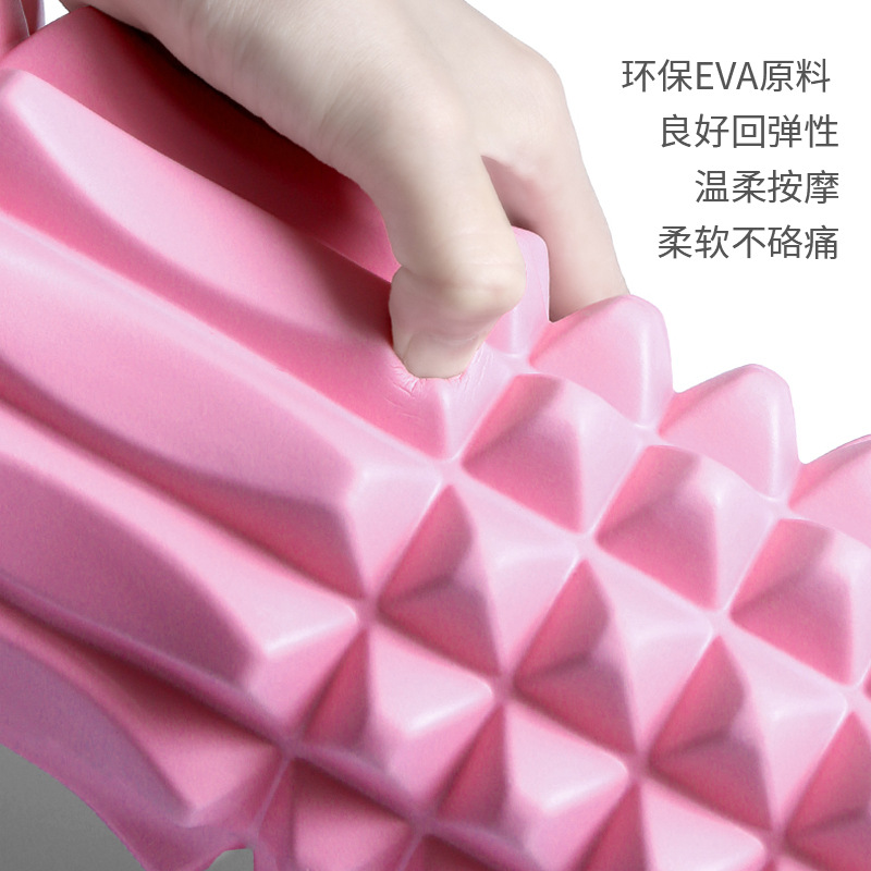 Lobo diente palo yoga media luna hueco columna de yoga EVA profundo palo de masaje relajación muscular rodillo de yoga palo