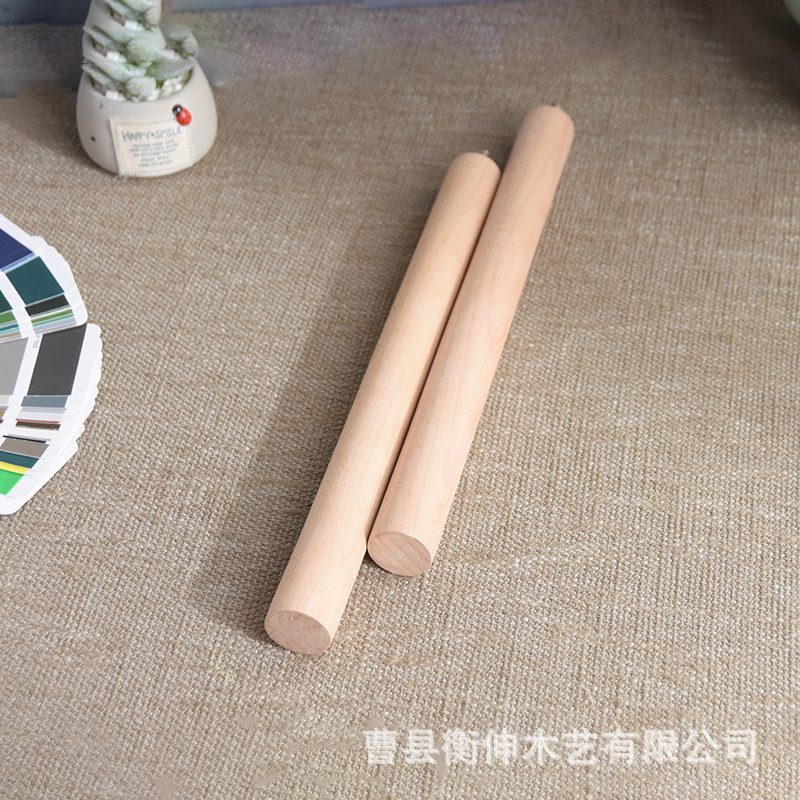 批发桐木榉木圆木棍 硬木棒家具帐篷配件 螺丝承接圆木杆实木圆杆