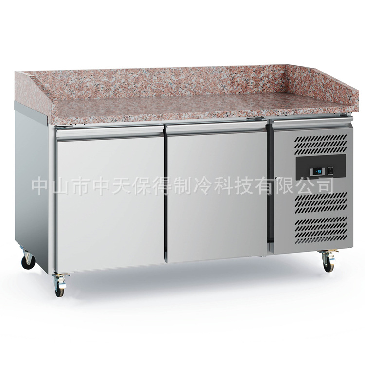 商用不锈钢风冷冷藏披萨台撒料展示柜沙拉台奶茶工作台冰柜冷柜