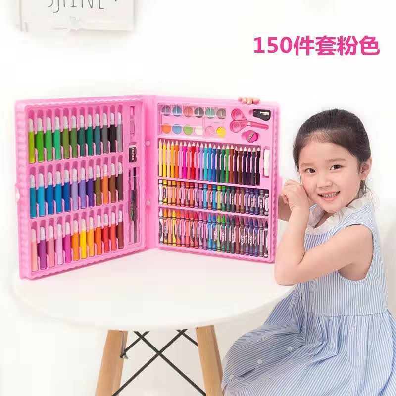 ブラシ子供用お絵かきボードギフト水彩ペン絵画セット洗えるカラーペン絵画カラーブラシクレヨンオイルパステル|undefined