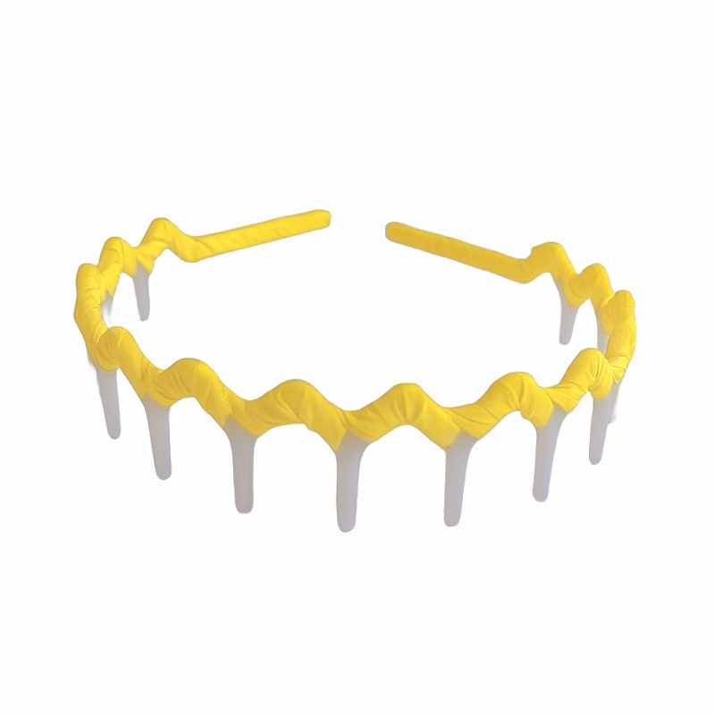 2023 nueva diadema para niños artefacto de cabello roto para mujeres pinza de pelo de presión antideslizante dentada diadema de plástico de tela fluorescente