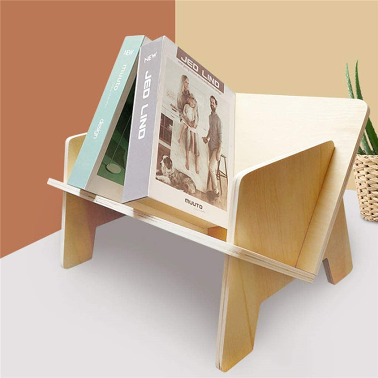 DIY组装木制书架简易书柜 合板学生书桌收纳架散装唱片架